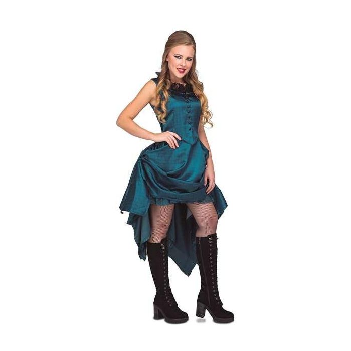 Disfraz chica saloon azul talla m-l Disfraz chica saloon azul talla m-l