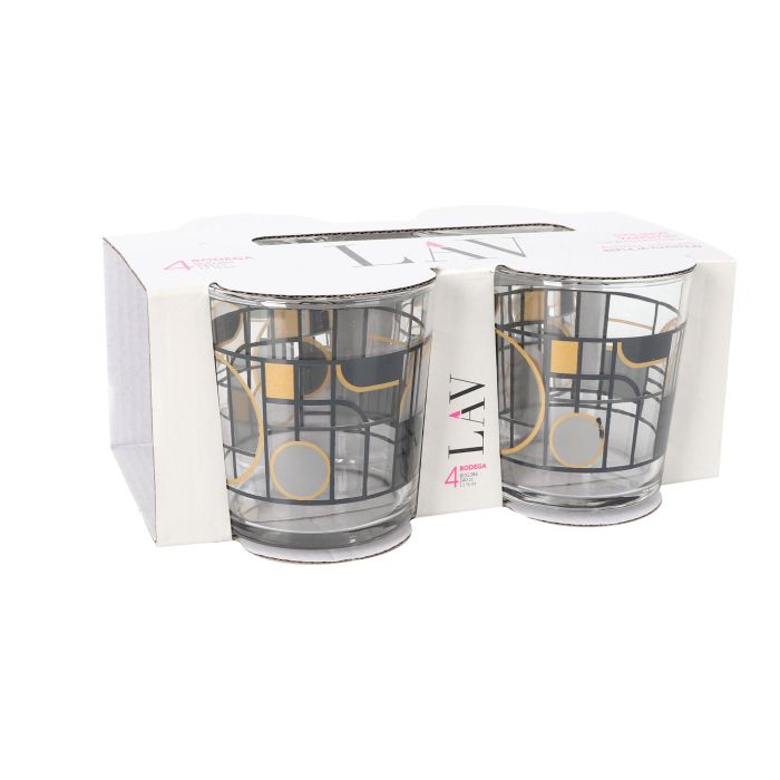 Set de 4 Vasos Pinta 340 cc Abstracto LAV (6 Cajas) 5 Set de 4 Vasos Pinta 340 cc Abstracto LAV (6 Cajas) 5