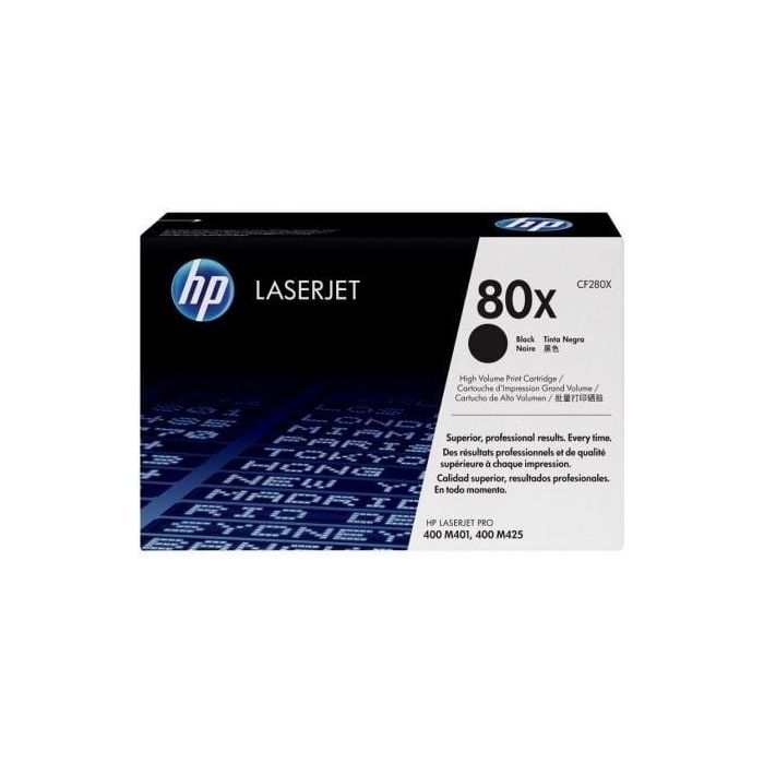 HP Toner Negro Laserjet PRO M 401/425DN CF280X 6.900 Pag. HP Toner Negro Laserjet PRO M 401/425DN CF280X 6.900 Pag.