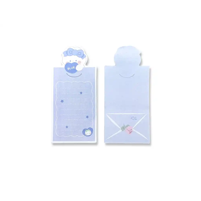 Imaginovo Bloc notas adhesivas conejito azul 20 hojas 85x164 mm 3