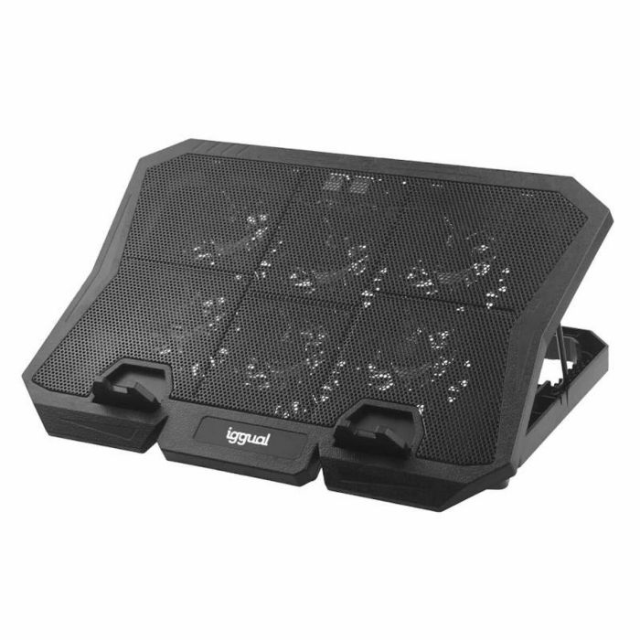 Base de Refrigeración para Portátil iggual IGG319703 Negro 1 Base de Refrigeración para Portátil iggual IGG319703 Negro 1