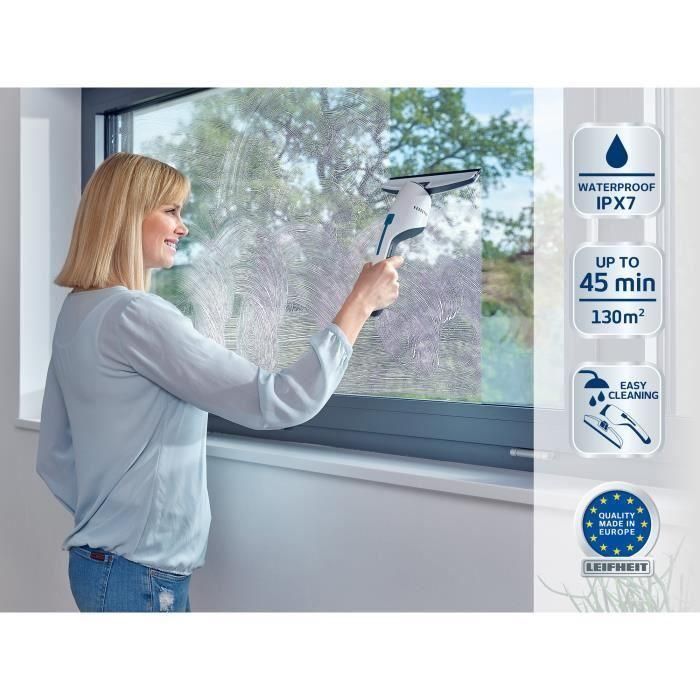 LEIFHEIT 51030 - Juego de aspirador de ventanas Nemo - Depósito de 60ml - Autonomía de 45min - IPX7 - Diseño ergonómico y delgado - Resistente al agua 1 LEIFHEIT 51030 - Juego de aspirador de ventanas Nemo - Depósito de 60ml - Autonomía de 45min - IPX7 - Diseño ergonómico y delgado - Resistente al agua 1