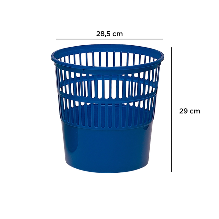 Q-connect Papelera de Plástico Rejilla 15 Litros Azul 285x290 mm 1