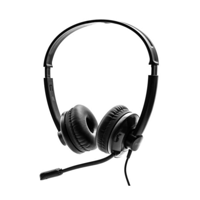 Nilox Auriculares Micrófono Biaural Estereo C- Cable Usb Negro Nilox Auriculares Micrófono Biaural Estereo C- Cable Usb Negro