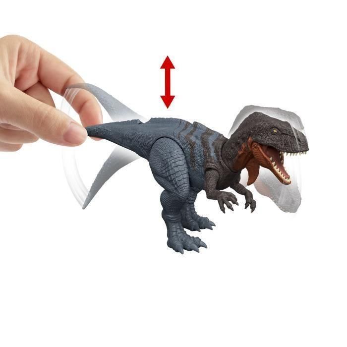 Jurassic World Jgb91 Dinosaurio Wild Roar Abelisaurus con Sonido y Ataque, Figura de Acción Rebirth para Niños +4 Años 5