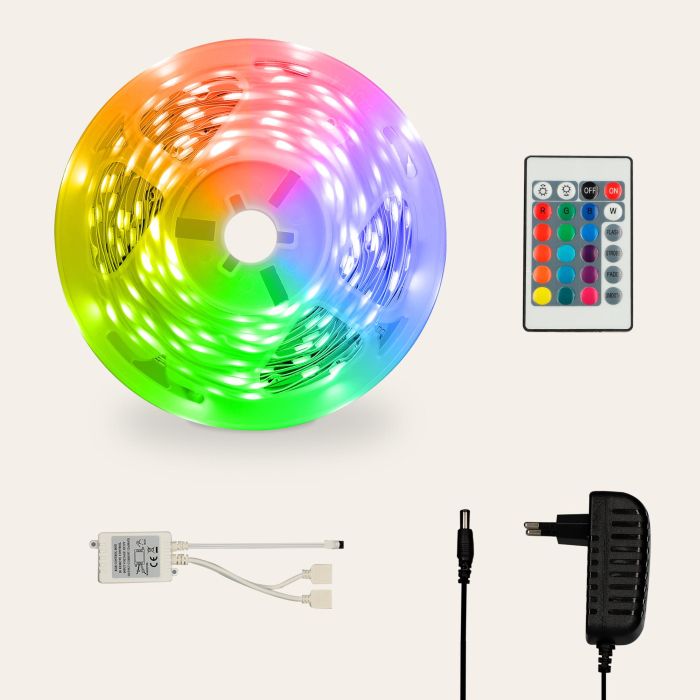 Tiras LED KSIX 1 24W Negro B (10 m) 3 Tiras LED KSIX 1 24W Negro B (10 m) 3