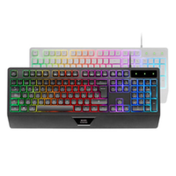 Ratón Gaming Mars Gaming MK124WES Blanco Qwerty Español 13