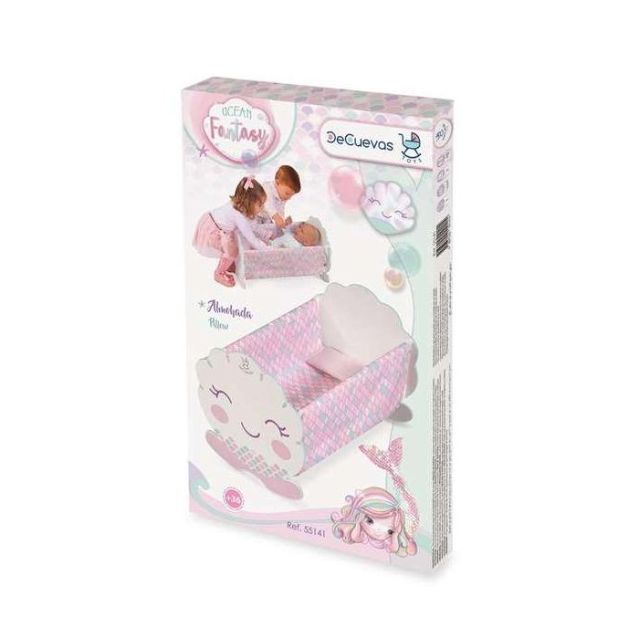 Decuevas Cuna Balancin de Madera para Muñecas de hasta 48 cm