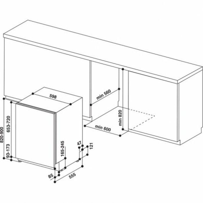 Lavavajillas Whirlpool Corporation WI 7020 PF 60 cm 2