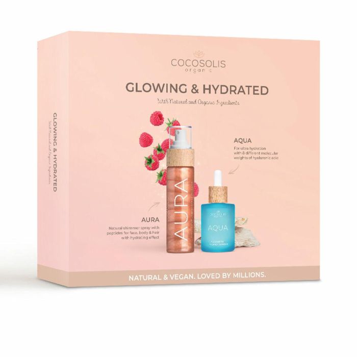Cocosolis Estuche Glowing & Hydrated Cuidado Facial 2 piezas: AURA Peptide Shimmer Spray 100ml y AQUA Filler-Effect Hyaluron Supreme 50ml Cocosolis Estuche Glowing & Hydrated Cuidado Facial 2 piezas: AURA Peptide Shimmer Spray 100ml y AQUA Filler-Effect Hyaluron Supreme 50ml