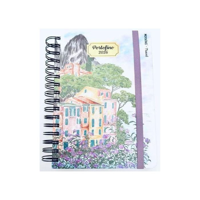 Agenda Anual (2026) Mooving Travel Wire-O Tapa Extra Con Goma 150X210 D/P Surtido (2 Mod.)