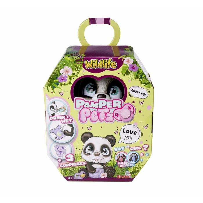 Smoby - Pamper Petz - Panda en adopción - 4 accesorios - Articulado - Madera y pipí - Certificado de adopción - A partir de 3 años 6