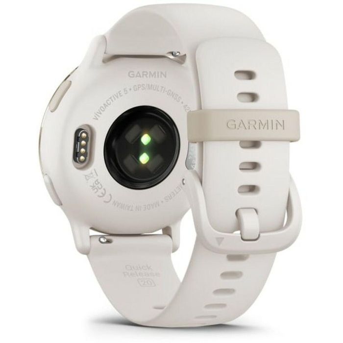 Reloj GPS conectado - GARMIN - Vivoactive 5 - WiFi - 30,4 mm (1.2) - Crema Oro con correa Beige 2