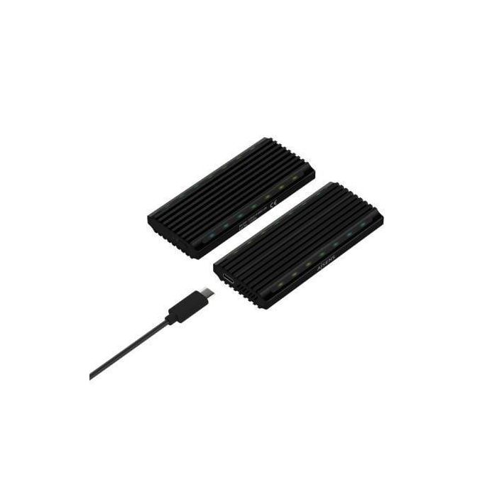 AISENS CAJA EXTERNA M.2 RGB GAMING ASM2-RGB011GR SATA/NVME A USB3.1 GEN2, NEGRA 2 AISENS CAJA EXTERNA M.2 RGB GAMING ASM2-RGB011GR SATA/NVME A USB3.1 GEN2, NEGRA 2
