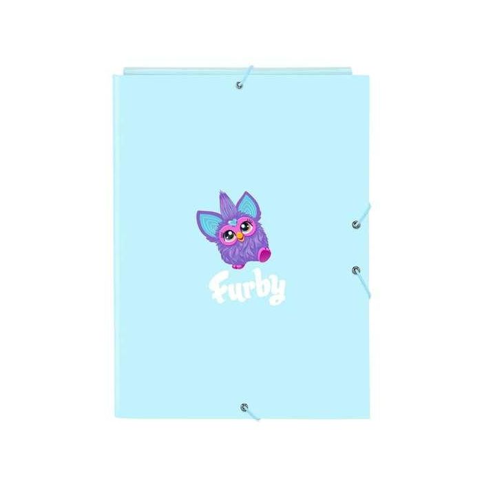 Safta Carpeta Escolar de Cartón con Gomas y Solapas para Material Escolar, Tamaño Folio 215x315mm, Colección Furby