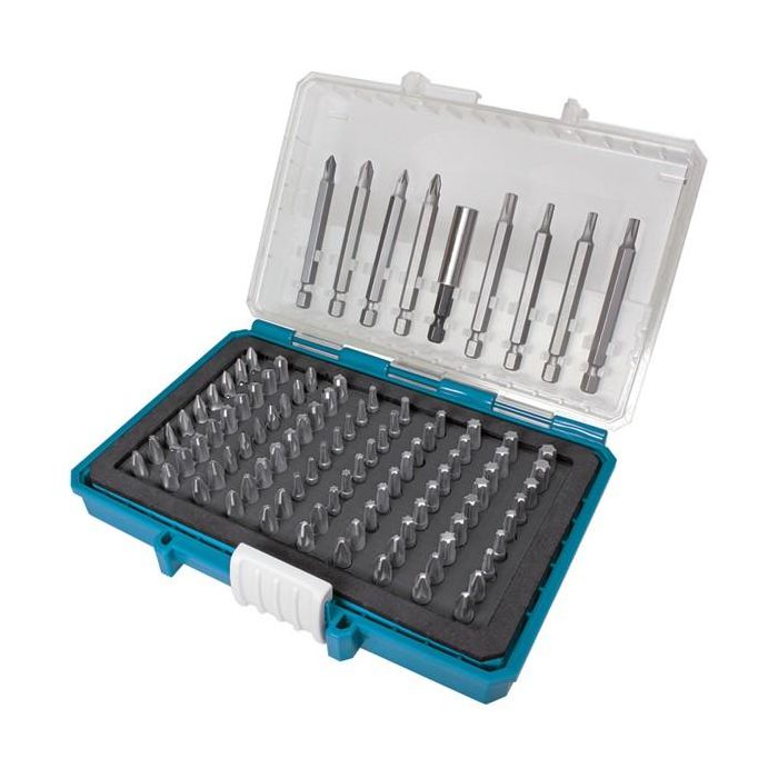 Makita P-81050 Set de 99 Puntas de Atornillar: Phillips, Pozidriv, Torx y Hexagonal, con Estuche de Transporte
