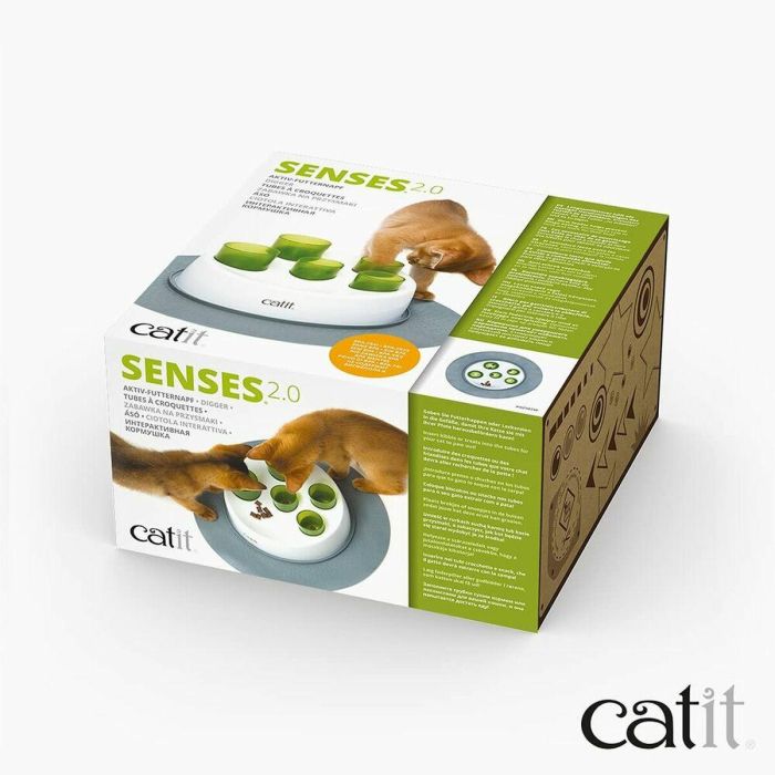 Cat It Digger Senses, comedero interactivo y juguete estimulante para gatos con 2 tubos para dispensar comida seca o pienso 1 Cat It Digger Senses, comedero interactivo y juguete estimulante para gatos con 2 tubos para dispensar comida seca o pienso 1