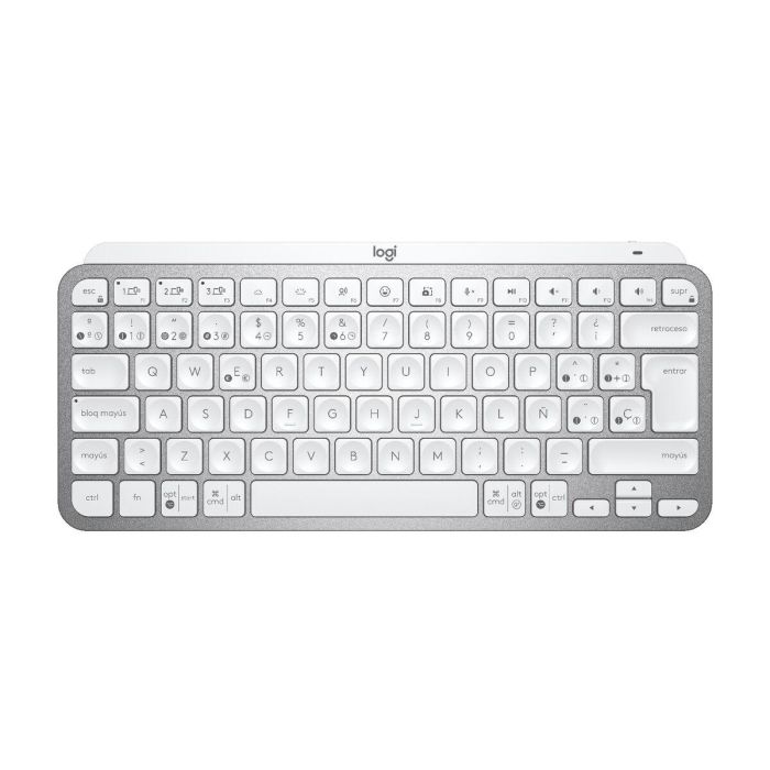 Logitech MX Keys Mini Teclado Inalámbrico Gris Pálido - Teclas Esféricas Cóncavas, Retroiluminación Inteligente, Bluetooth 1
