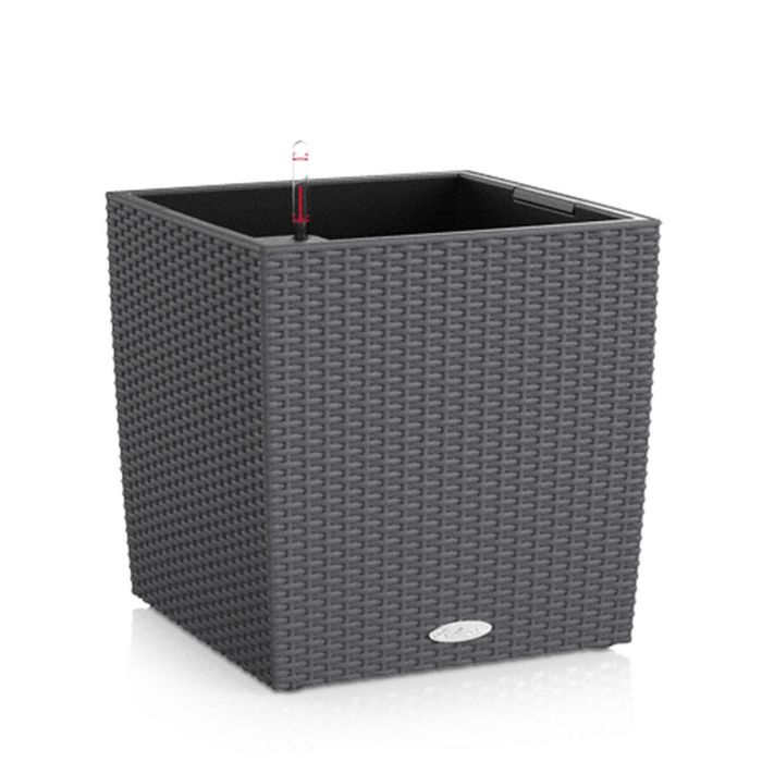 Lechuza LEC4008789153821 Jardinera Cube Cottage 40 con Kit Completo, Acabado Granito, 31 L 5