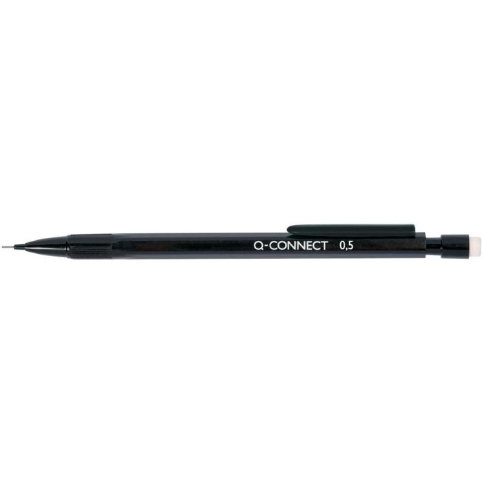 Portaminas Q-Connect 0,5 mm Con 3 Minas Cuerpo Negro Con Clip Negro 1