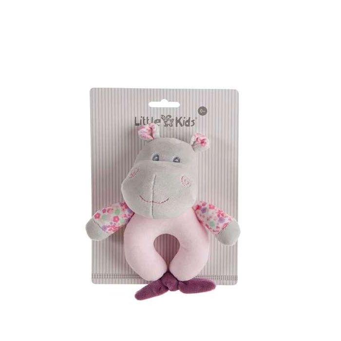 Sonajero lacito peluche hippo 15 cm Sonajero lacito peluche hippo 15 cm