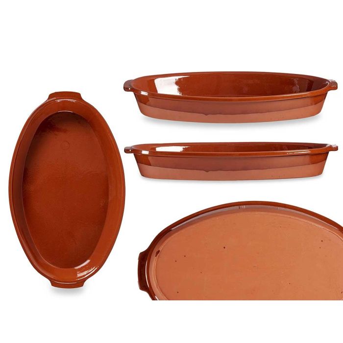 La Dehesa Fuente Oval 53x32 cm Barro Refractario Color Miel (3 Unidades) La Dehesa Fuente Oval 53x32 cm Barro Refractario Color Miel (3 Unidades)