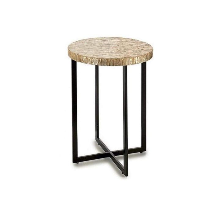 Mesa Auxiliar Redonda Nácar Claro 45 cm Giftdecor - Blanco, Beige, Oro Mesa Auxiliar Redonda Nácar Claro 45 cm Giftdecor - Blanco, Beige, Oro