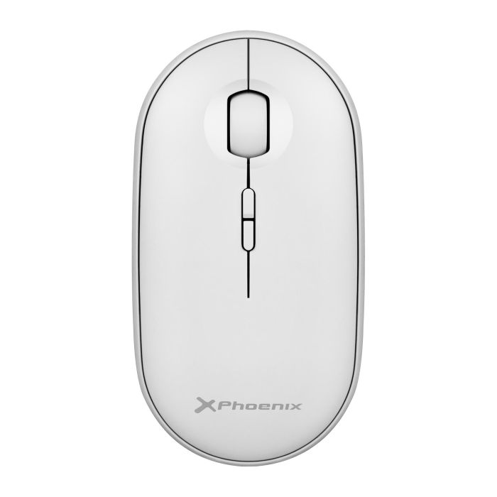 Phoenix technologies Rebble Ratón Inalámbrico Bluetooth 5.2 y Wireless 2.4 Ghz, Batería Recargable USB C, 1600 DPI, Ratón Óptico Ligero
