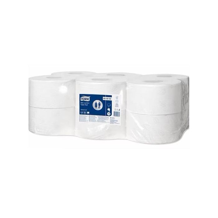 Tork Papel Higiénico 2C Mini Jumbo Advanced Bolsa De 12 Blanco Tork Papel Higiénico 2C Mini Jumbo Advanced Bolsa De 12 Blanco