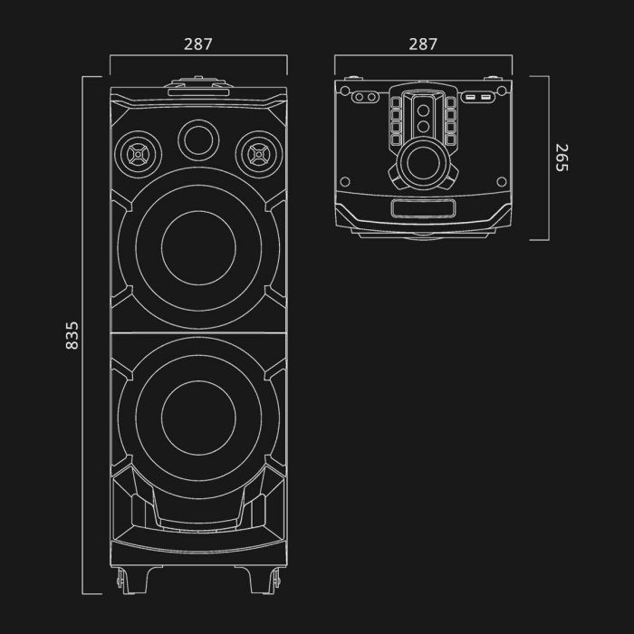 Altavoces Muse M-1935 DJ Negro 6 Altavoces Muse M-1935 DJ Negro 6