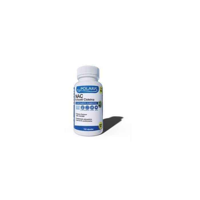 POLARIS NAC N-acetilcisteína 299mg 100 Cápsulas Antioxidante Vías Respiratorias Sin Gluten Lactosa