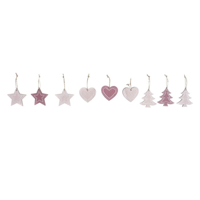 Decoracion Colgante Navidad Fantasia DKD Home Decor Rosa Palo Rosa 1 x 6.5 x 6.5 cm Set de 9 (3 Unidades) 3 Decoracion Colgante Navidad Fantasia DKD Home Decor Rosa Palo Rosa 1 x 6.5 x 6.5 cm Set de 9 (3 Unidades) 3