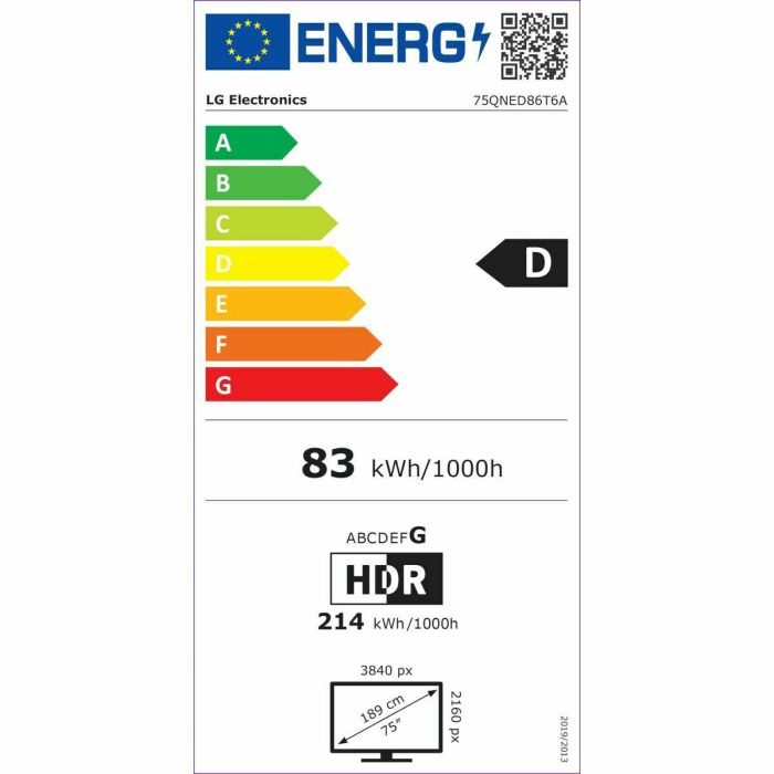 Smart TV LG 75QNED86T6A 4K Ultra HD 75" LED HDR QNED 2 Smart TV LG 75QNED86T6A 4K Ultra HD 75" LED HDR QNED 2