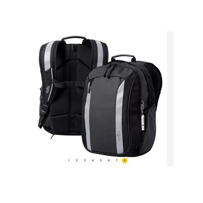 Totto MOCHILA PARA PORTÁTIL 14 - BIKE MA04BIK001-22100-N01, Negro, Reflectivo, Ergonómico 1
