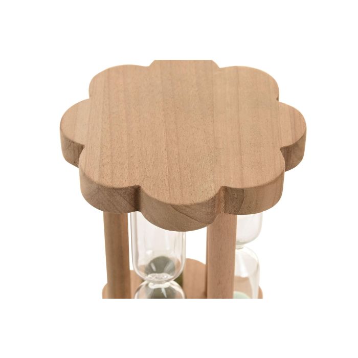 Reloj De Arena Shabby DKD Home Decor Verde Natural 11 x 15 x 11 cm (6 Unidades) 1