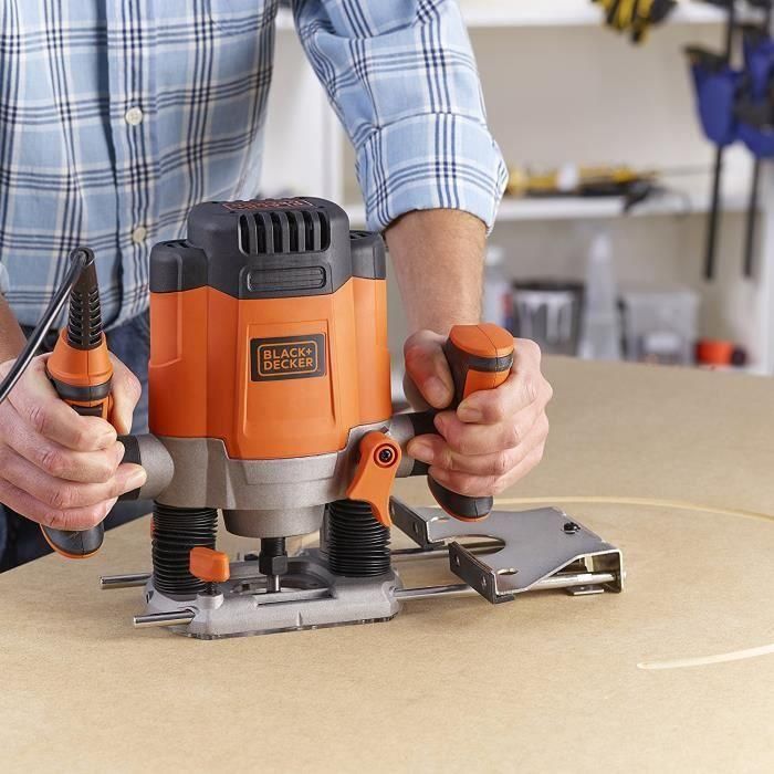 Enrutador BLACK + DECKER KW1200E-QS 1200W - 7 accesorios 3 Enrutador BLACK + DECKER KW1200E-QS 1200W - 7 accesorios 3