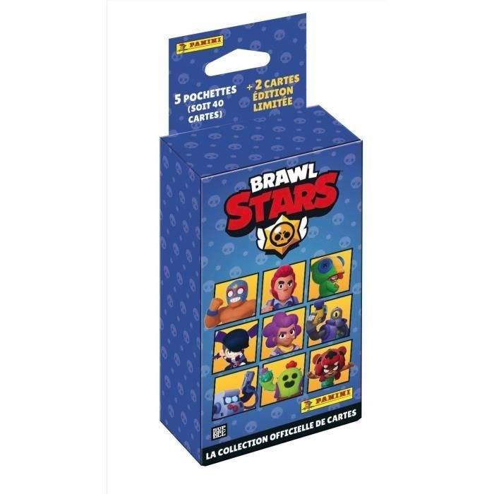 Panini PAN8051708025392 Blister Cartas Coleccionables Brawl Stars TC - 5 Fundas, 2 Cartas Edición Limitada, 40 Cartas 1