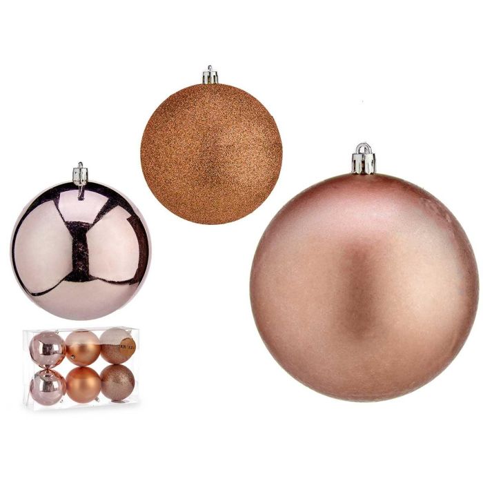 Set 6 Bolas Navidad Color Cobre 10 cm - Krist+ (12 Unidades) Set 6 Bolas Navidad Color Cobre 10 cm - Krist+ (12 Unidades)