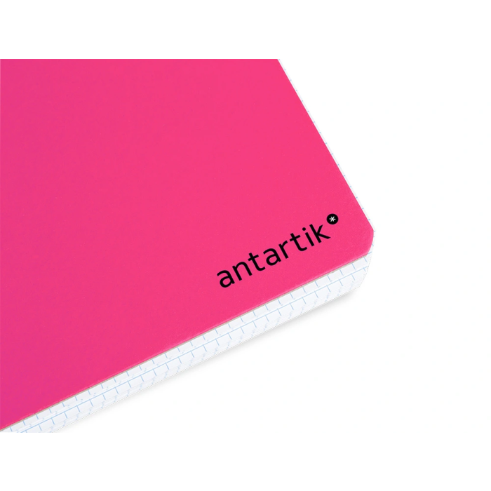 Antartik Cuaderno espiral A4 micro tapa dura 80h 100 gr cuadro 5mm rosa fluor 5