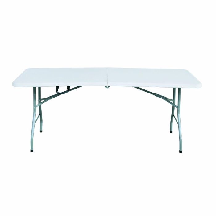 Marbueno Mesa Plegable Resina Blanco 180X70X74 cm Catering, Playa y Camping 10529 3