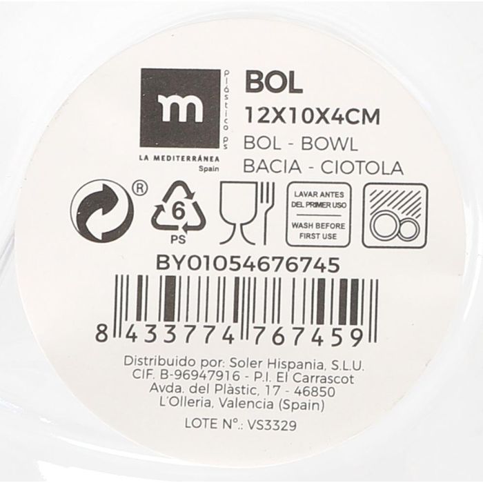 Bol La Mediterranea 12x10x4 cm (24 Unidades) 2 Bol La Mediterranea 12x10x4 cm (24 Unidades) 2