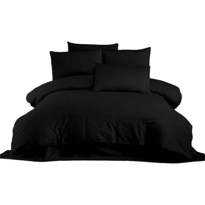 Juego de Cama ASI8683342999540 - 1 Funda Nórdica 220x240 cm + 2 Fundas Almohada 60x60 cm - 80% Algodón, 20% Poliéster - Negro 0 Juego de Cama ASI8683342999540 - 1 Funda Nórdica 220x240 cm + 2 Fundas Almohada 60x60 cm - 80% Algodón, 20% Poliéster - Negro 0