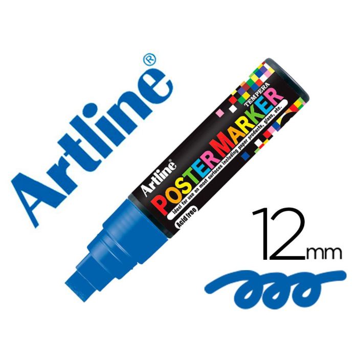 Rotulador Artline Poster Marker Epp-12 Punta Redonda 12 mm Color Azul