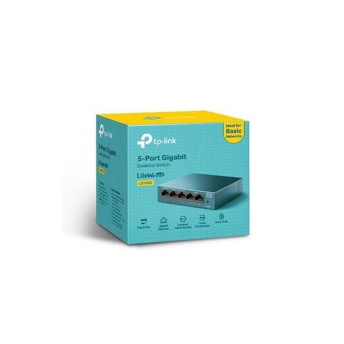 Switch TP-Link LS105G 5 Puertos/ RJ-45 10/100/1000 2 Switch TP-Link LS105G 5 Puertos/ RJ-45 10/100/1000 2