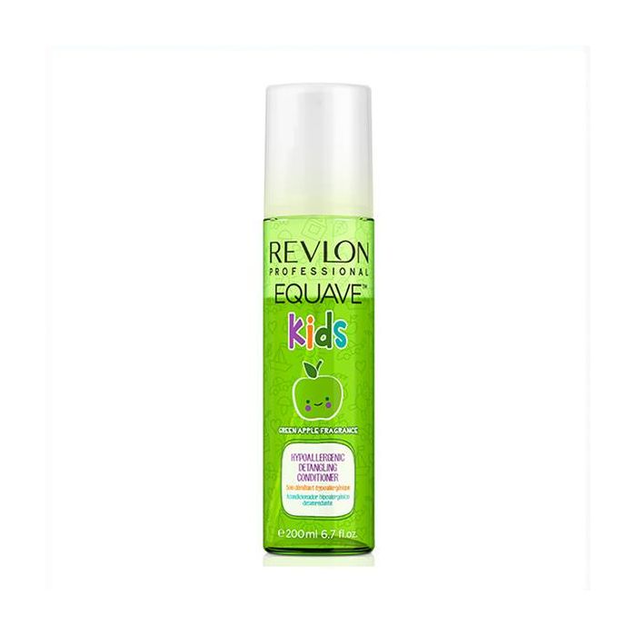 Revlon EQUAVE KIDS Acondicionador Desenredante Manzana para Niños, Hipoalergénico, Keratina, Filtro Solar, Sin Parabenos ni Sulfatos 200ml