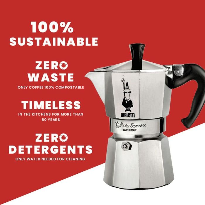 Cafetera Italiana Bialetti 0001161 Plateado 60 ml 5 Cafetera Italiana Bialetti 0001161 Plateado 60 ml 5