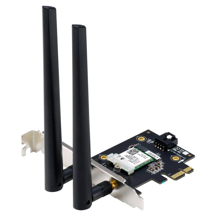 Asus 90IG07I0-ME0B10 Adaptador WiFi 6E PCIe Inalámbrico con Bluetooth 5.2, 2402 Mbit/s Tribanda