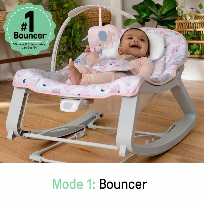Ingenuity ING17377 Mecedora para bebé 3 en 1 Keep Cozy Burst - 3 posiciones - Arco con peluches extraíbles - Hasta 18 kg 10