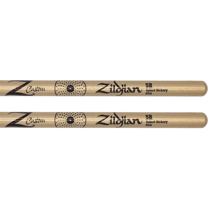 Zildjian Baquetas Z Custom Le 5B Nylon Gold Chroma Edición Limitada para Batería 1