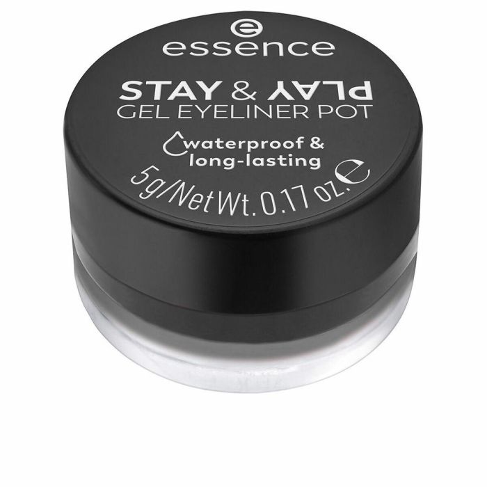 Essence STAY & PLAY eyeliner gel en tarro #01-Black 5 gr - Delineador de ojos en gel resistente al agua Essence STAY & PLAY eyeliner gel en tarro #01-Black 5 gr - Delineador de ojos en gel resistente al agua